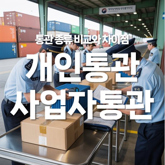 통관 종류 비교, 개인통관 사업자 통관 차이
