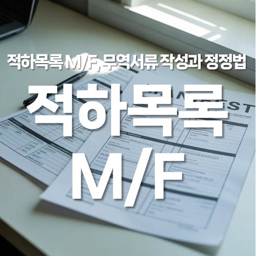 적하목록 M/F, 무역서류 작성과 정정법